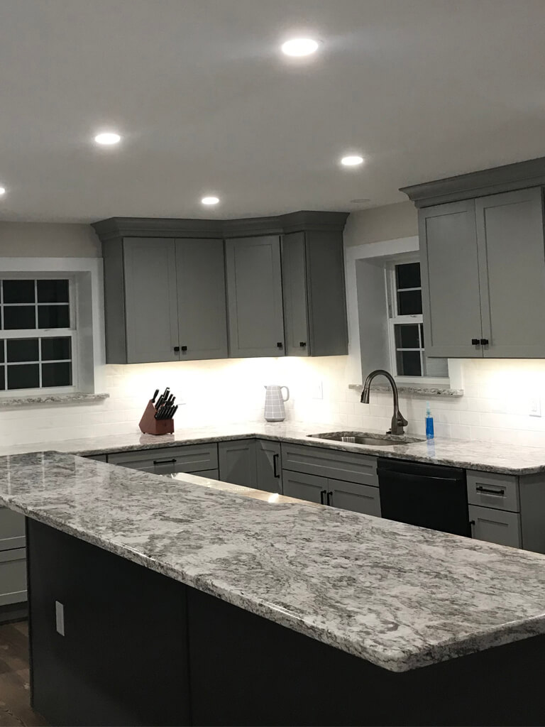 Kitchen interior showing working wiring